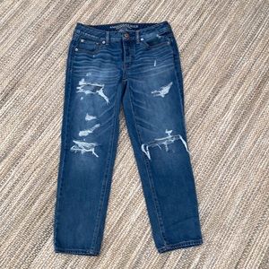 American Eagle Outfitters boy crop size 2 distressed jeans.